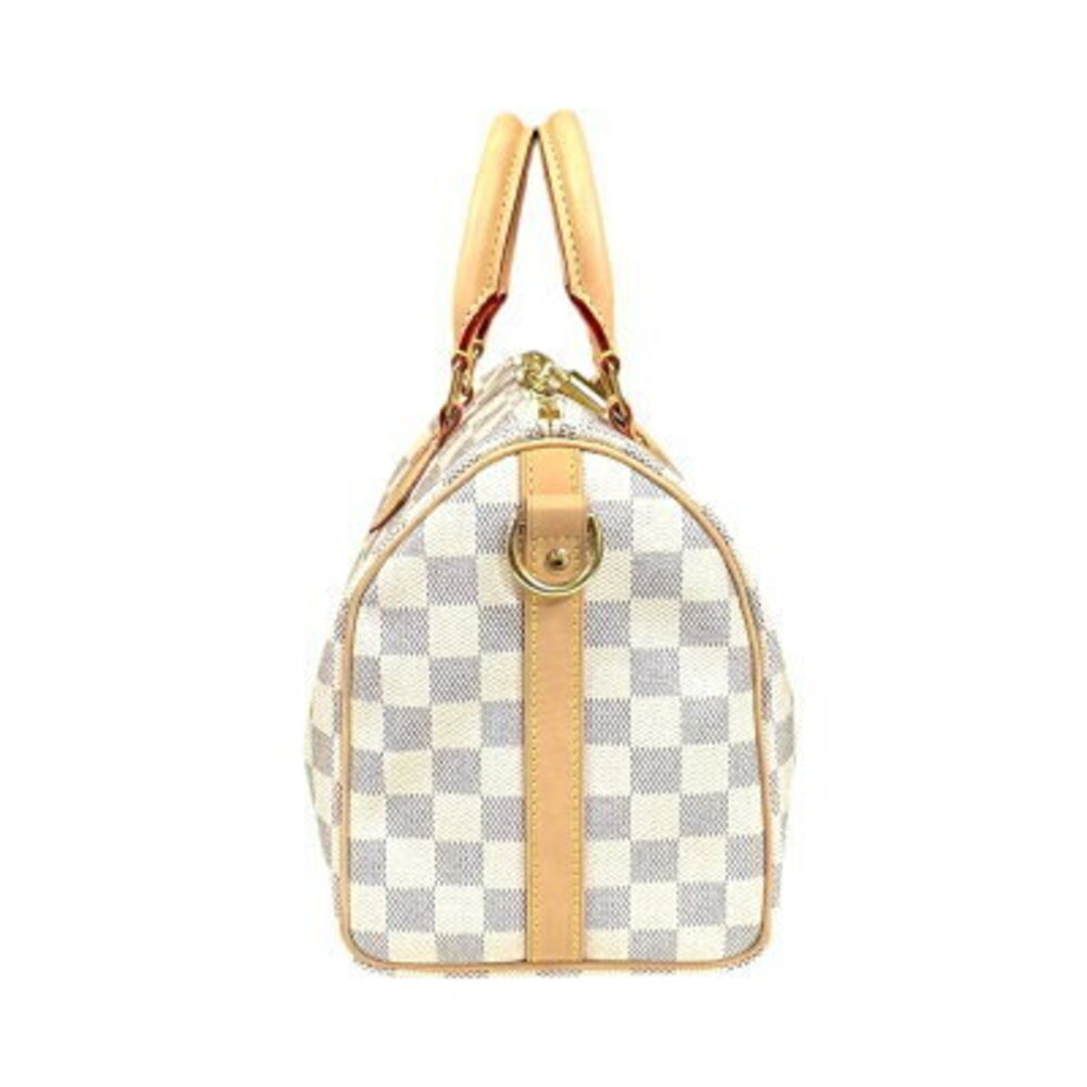 Louis Vuitton Speedy Bandouliere Damier Azur White Shoulder Bag Canvas White - Picture 4 of 8